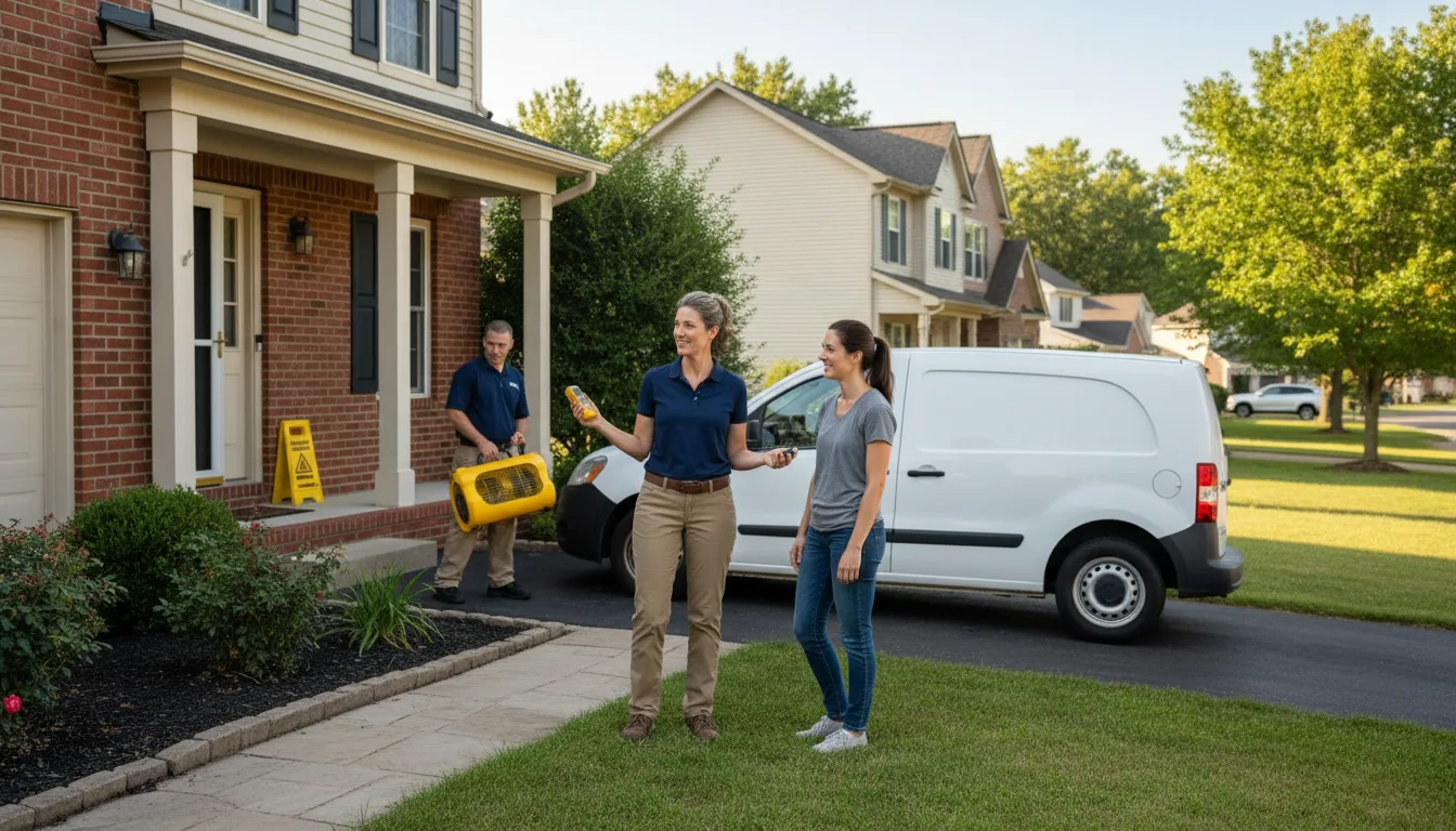 Residential water damage restoration in Fairmount City, PA